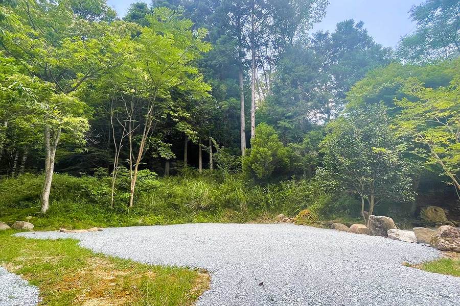 区画Bの画像。森の中に整地された区画がある。